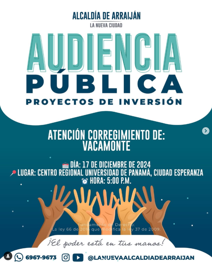 Audiencia Pública - Proyectos de Inversión